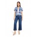 Betty Barclay - 6192 1924 Luchtige half lange jeans met broderie.